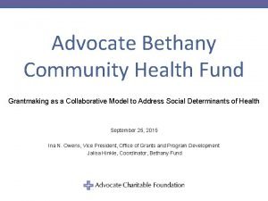 Advocate bethany hospital Advocate bethany hospital