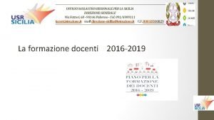 UFFICIO SCOLASTICO REGIONALE PER LA SICILIA DIREZIONE GENERALE