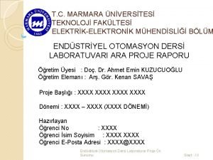 T C MARMARA NVERSTES TEKNOLOJ FAKLTES ELEKTRKELEKTRONK MHENDSL