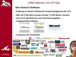 CRMSoftware AGVIP SQL ber GrutzeckSoftware Erfahrung im Bereich