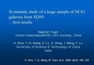 Systematic study of a large sample of NLS