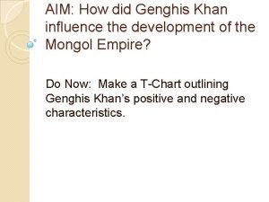 Genghis khan rule