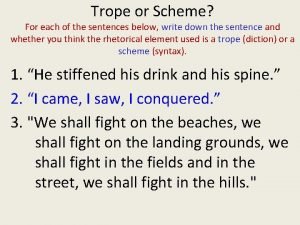 Sentence with trope