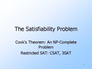 State and prove cook's theorem