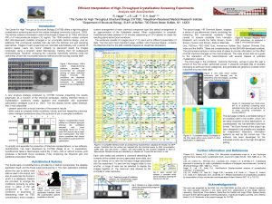 Efficient Interpretation of HighThroughput Crystallization Screening Experiments Analysis