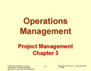 Operation management chapter 3