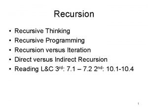 Recursion maths