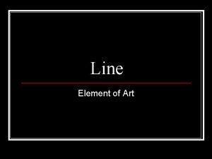 Line element in art