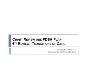 CHART REVIEW AND PDSA PLAN 6 TH REVIEW