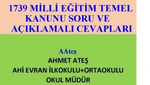 Türk milli eğitiminin temel amaçları ile ilgili sorular