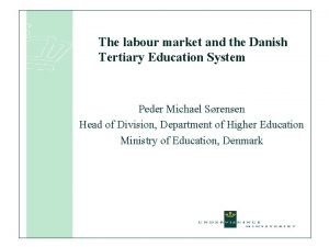 The labour market and the Danish Tertiary Education