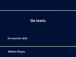 De mens 10 november 2018 Willem Pluym 1