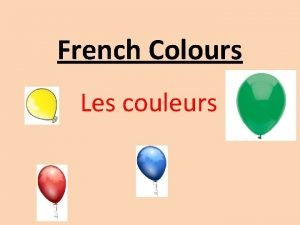 French colours list
