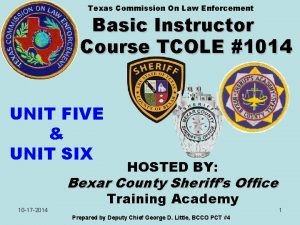 Texas Commission On Law Enforcement Basic Instructor Course