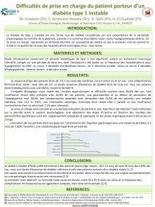 Difficults de prise en charge du patient porteur