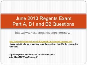 June 2010 Regents Exam Part A B 1