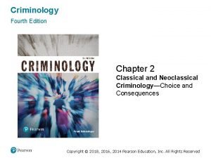 Classical and neoclassical theory criminology