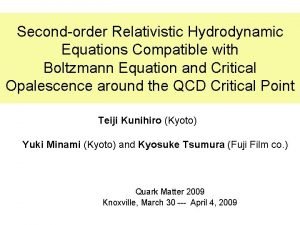 Secondorder Relativistic Hydrodynamic Equations Compatible with Boltzmann Equation