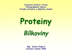 Struktury bílkovin