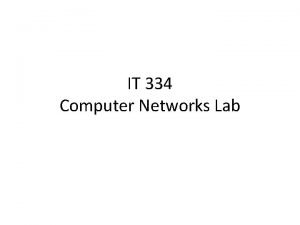 Computer networking exercises