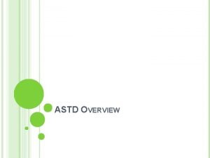 ASTD OVERVIEW ASTD NATIONAL ASTD is the worlds