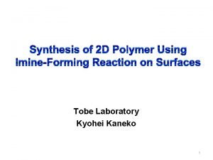 Tobe Laboratory Kyohei Kaneko 1 Introduction Concept of