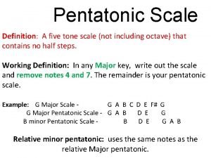 Pentatonic scale def