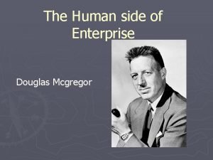 Douglas mcgregor the human side of enterprise