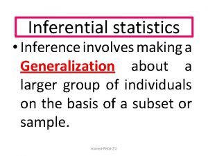 Inferential statistics table
