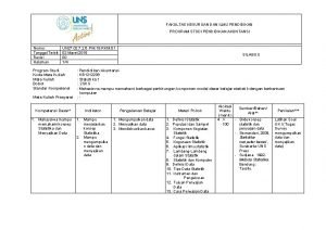 FAKULTAS KEGURUAN DAN ILMU PENDIDIKAN PROGRAM STUDI PENDIDIKAN