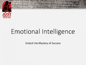 Emotional Intelligence Unlock the Mystery of Success What