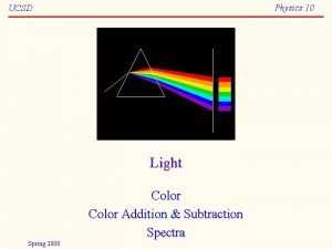 Color addition and subtraction physics