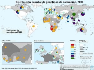 Distribucin mundial de genotipos de sarampin 2010 Distribucin