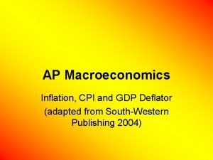 AP Macroeconomics Inflation CPI and GDP Deflator adapted