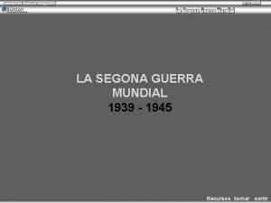 Armand Figuera LA SEGONA GUERRA MUNDIAL 1939 1945