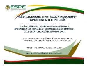 VICERRECTORADO DE INVESTIGACIN INNOVACIN Y TRANSFERENCIA DE TECNOLOGA