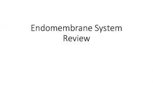 Endomembrane System Review Figure 6 9 1 m