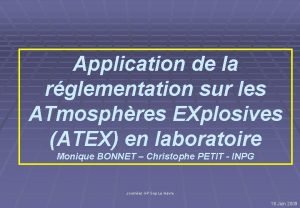 Application de la rglementation sur les ATmosphres EXplosives