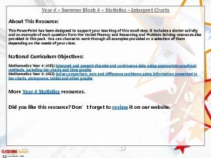 Year 4 Summer Block 4 Statistics Interpret Charts