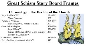 Great Schism Story Board Frames Chronology The Decline