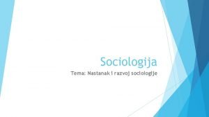 Razvoj sociologije