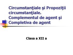 Complement agent exemple