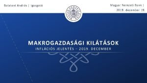 Balatoni Andrs Igazgat Magyar Nemzeti Bank 2019 december