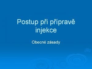 Aspirace injekce