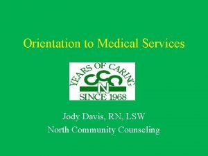 Orientation to Medical Services Jody Davis RN LSW