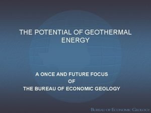 Is geothermal energy potential or kinetic