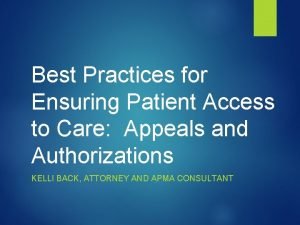 Patient access best practices