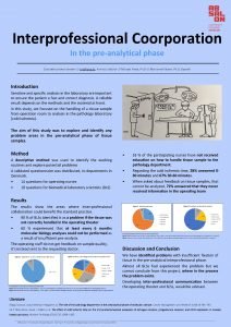 Interprofessional Coorporation In the preanalytical phase Charlotte Lerbech