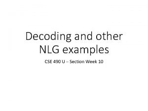 Nlg examples