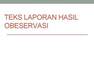 Obeservasi